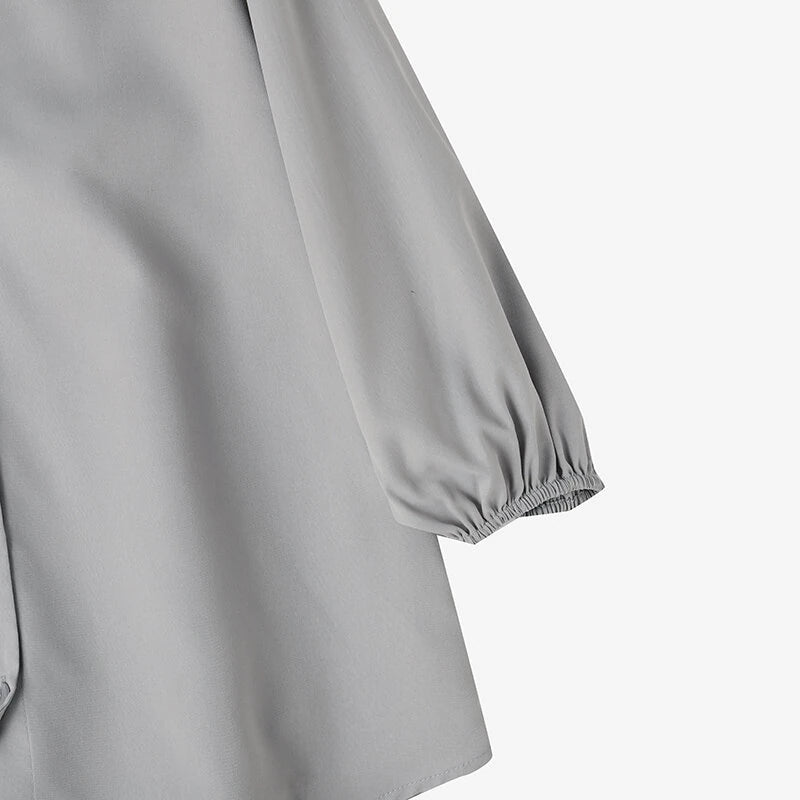 ZANZEA Women's Blouse Commute New Fashion Lantern Sleeve V-Neck Lapel Solid Office Top Shirt