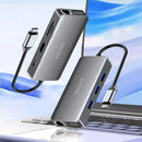 Lenovo ERAZER XC10V 10-in-1 Type-C Docking Station USB Adapter with USB3.0*3 / USB-C PD100W / HD / Gigabit RJ45 / SD&TF Card Reader Slot / 3.5mm Audio for PC Laptop MacBook HUAWEI XIAOMI Plug and Play