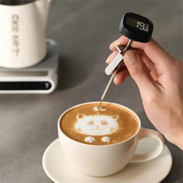 MHW-3BOMBER Instant Read Electronic Digital Thermometer -45C to 200C SUS304 Probe LCD Display High Precision Temperature Measurement Tool for Coffee Pot Kitchen Accessories