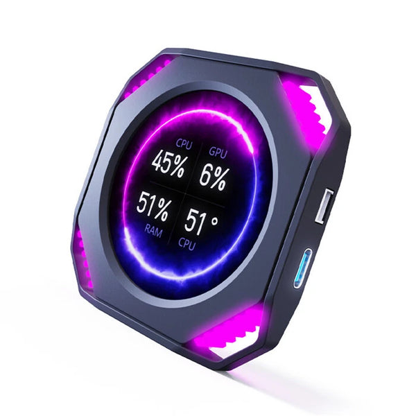 Mirabox DR21 2.1 Inch Computer Secondary Screen USB HD LCD Display Customizable Themes Real-Time CPU RPU RAM Dynamic Desktop Secondary Screen Monitoring Freely