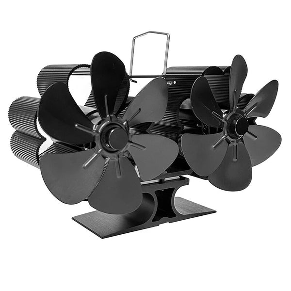 12 Blades Fireplace Fan Heat Powered Stove Eco-Friendly Fan Wood Burn Fan Portable Heater Efficient Oven Fan No Electricity