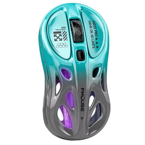 FMouse M235 PRO Three-mode Wireless Gaming Mouse 4800DPI 1000Hz Polling Rate 65g Lightweight RGB Ergonomic Design Type-C Rechargeable Gamer Mice
