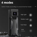 WEST BIKING 400Lm Digital Power Display Bike Headlight Waterproof Type-C Charging Flashlight 8 LED Beads High Brightness Bicycle Front Light for Road Night Riding