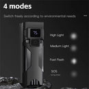 WEST BIKING 400Lm Digital Power Display Bike Headlight Waterproof Type-C Charging Flashlight 8 LED Beads High Brightness Bicycle Front Light for Road Night Riding