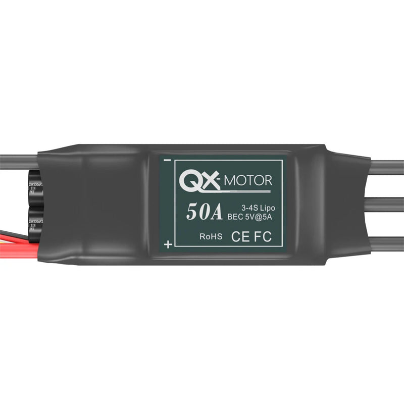 QX-MOTOR 50A 3-4S Brushless ESC with 5V/5A BEC for RC Airplane Fixed Wing