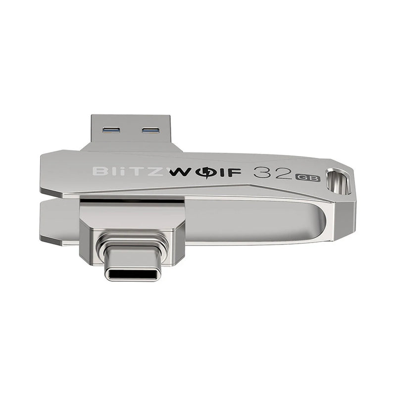 BlitzWolf BW-UPC2 2 in 1 Type-C USB3.0 Flash Drive Ultra-fast Transmission 360 Rotation Zinc Alloy 32GB 64GB 128GB 256GB Support OTG Pendrive USB Disk