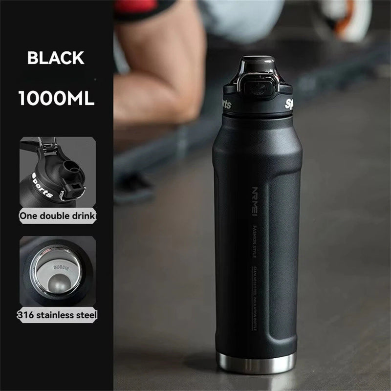 IPRee 1L Thermos Water Bottle 316 Stainless Steel Vacuum Flas Tumbler Coffee Cup Insulated Hot Tea And Cold Water Bottle Thermal Drink