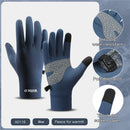 VILICO 1 Pair of Warm Winter Gloves Men Women Outdoor Sports Touchscreen Non-Slip Cycling Gloves Thin Edition with Velvet-L/XL