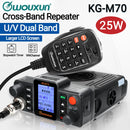 WOUXUN KG-M70 25W Mobile Radio Cross Band Repeater Long Range 999CH High Power Dual Band Car Radio Station with Microphone