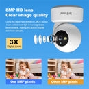 SriHome DH050-DH002-SH064 8MP 4K UHD Baby Monitor Kit with 5-inch Touch Screen WiFi Crying Detection Human Tracking Alarm 2-Way Audio 5200mAh Home Doorbell Baby Camera Doorbell Kit