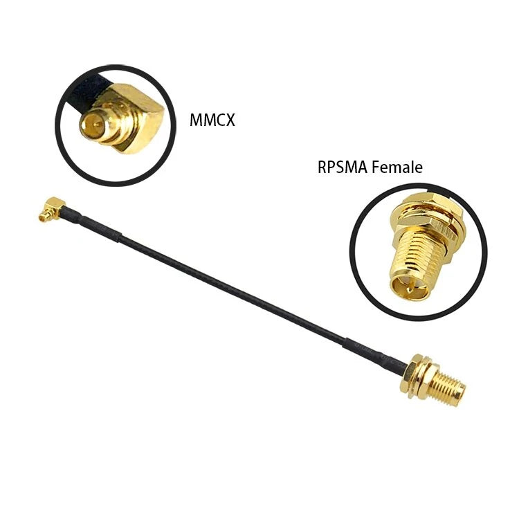 RJX MMCX to RP-SMA Female Adapter 70mm 130mm for PandaRC VT5804 VT5804PRO VT5804V2 FPV