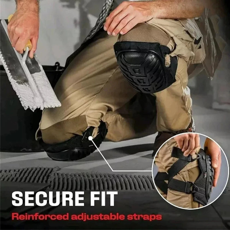 1 Pair Of Professional Knee Pads with Thick Gel Pads Double Straps Adjustable Clips  Protective Knee Pads for Home Working Gardening Construction