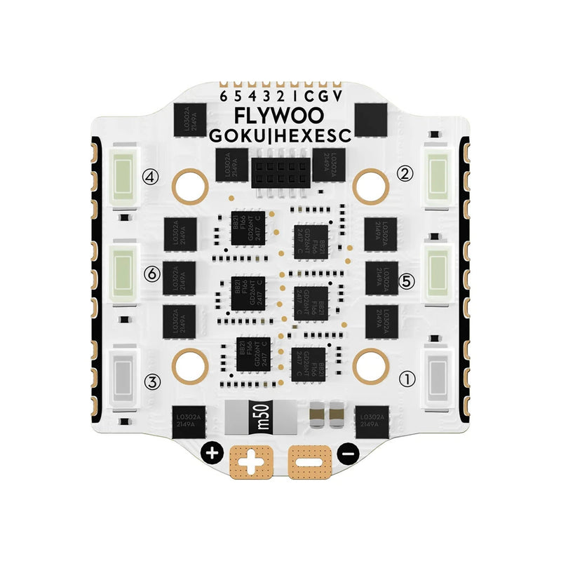 16mm*16mm Flywoo GOKU HEX GN405 Nano HD V3 F4 Flight Controller with TXCO ELRS 2.4g RX & 20A 2-4S ESC Stack for Hexacopter FPV Racing Drone