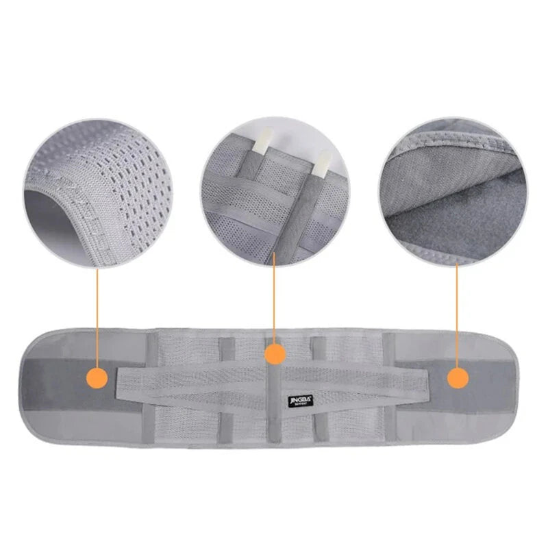 JINGBA Orthopedic Corset Back Support Belt Men Back Brace Belt Lumbares Protection Spine Support Belt for Fitness Gym Workout