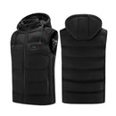TENGOO HT-09 Heated Vest 9 Heating Areas Oversized Women Men Winter Vest Self Heating Hoodie Vest Usb Electric Thermal Vest Jacket Outdoor Vest