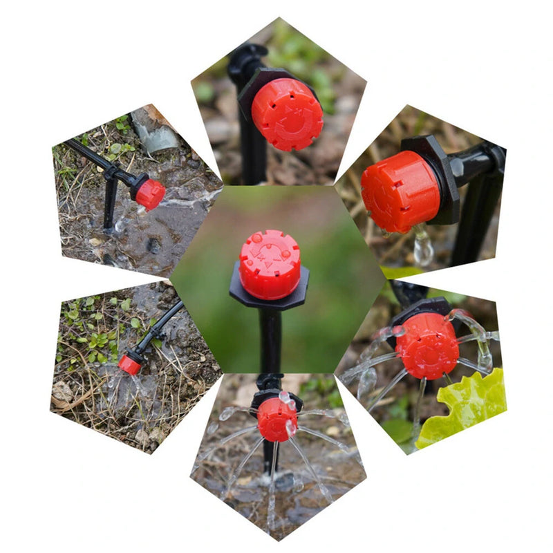 10PCs 8 Holes Water Irrigation Drip Sprinkler Head For 4/7mm Pipe Garden Irrigation Greenhouse Planting