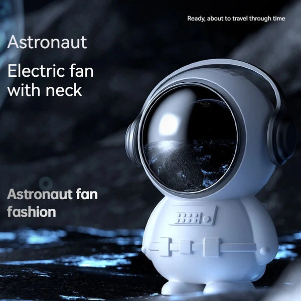 Personal Mini Fan Astronaut Leafless Fan Cute Spaceman Ornament USB Rechargeable Quiet Handheld Fan Portable Cordless Fan for Travel Outdoor