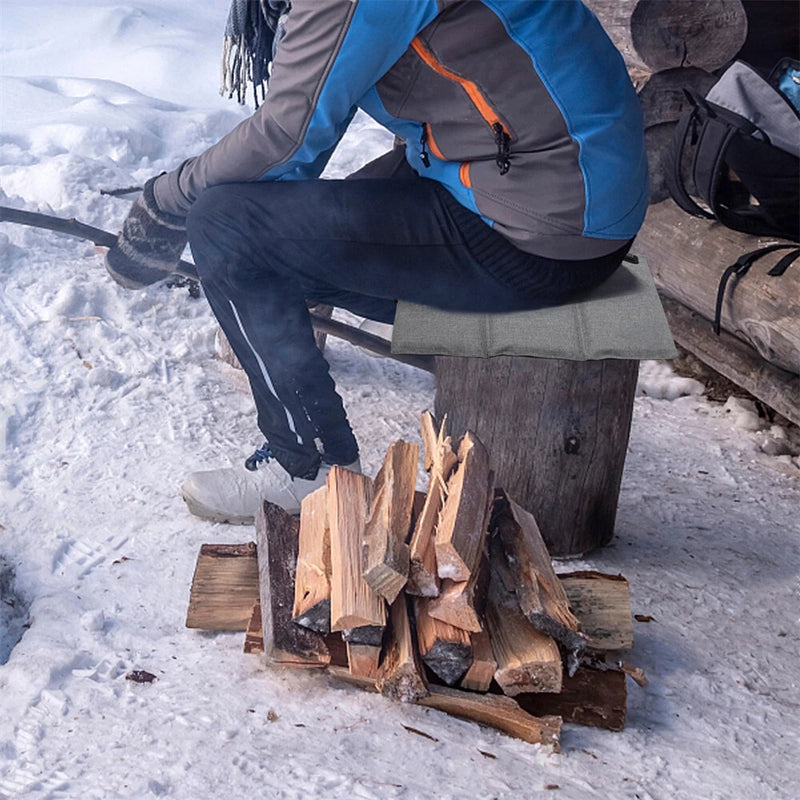 Portable Folding Elextric Heated Seat Cushion USB Charging Camping Travel Electric Heating Mat Winter Outdoor Fishing Warm Chair Pad