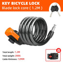 XANES Anti-thief Key Bike Lock 1.2m Length Steel Alloy Tough Protection Waterproof Portable Bicycle Lock for MTB Bicycle Road Bike