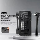 WEST BIKING Portable Bicycle Repair Tool Kit with Ratchet Wrench Tyre Lever Magnetic Screwdriver Allen Keys Multi-Tool Box