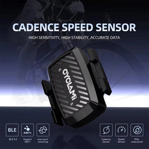 CYCLAMI C1 Bike Speed Cadence Dual Sensor Bluetooth BLE5.0 ANT+ Dual Protocol Low Power Consumption Waterproof Measure Speedometer for MTB