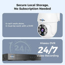 Hiseeu AHD5 5MP 1920P PTZ Home Wired Security Camera Clear Night Vision CCTV Analog TVI CVI XVI Smart Motion Detection Security Dome Wired Camera