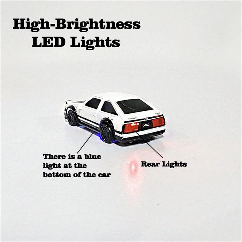 XQ 4063 RTR 1/64 2.4G 4WD Mini Drift RC Car LED Light Proportional Throttle Desktop Remote Control High Speed On-Road Racing Micro Vehicles Models Boys Gifts Toys