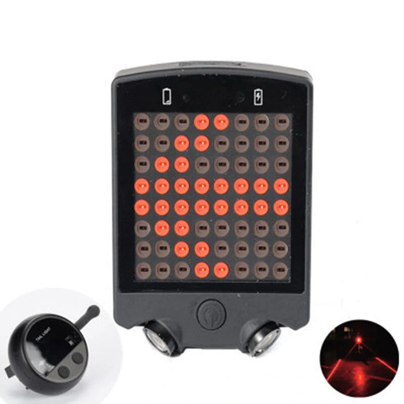 BENGGUO Bike Taillight 650mAh Battery 3 Light Modes Waterproof Turn Signal Warning Bicycle Rear Light with Wireless Remote for Night Cycling