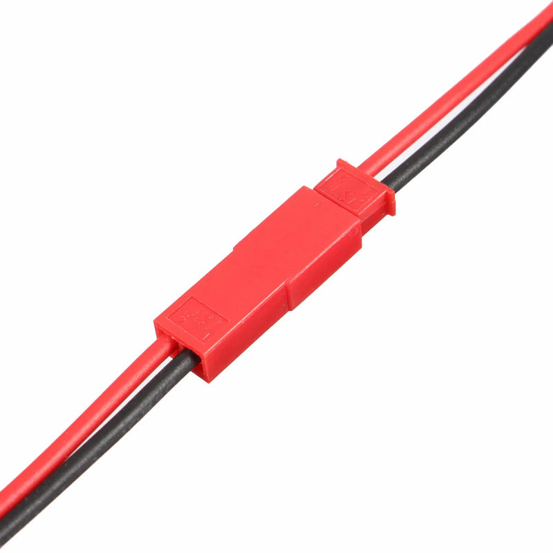 Excellway 10 Pairs 2 Pins JST Male & Female Connectors Plug Cable Wire Line 110mm Red