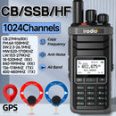 iRadio UV88 GPS Multiband Radio Walkie Talkie 1024 Channels IP67 Waterproof Type-C Charging CB SSB HF FM SW MW LW Amateur Ham Two Way Radio