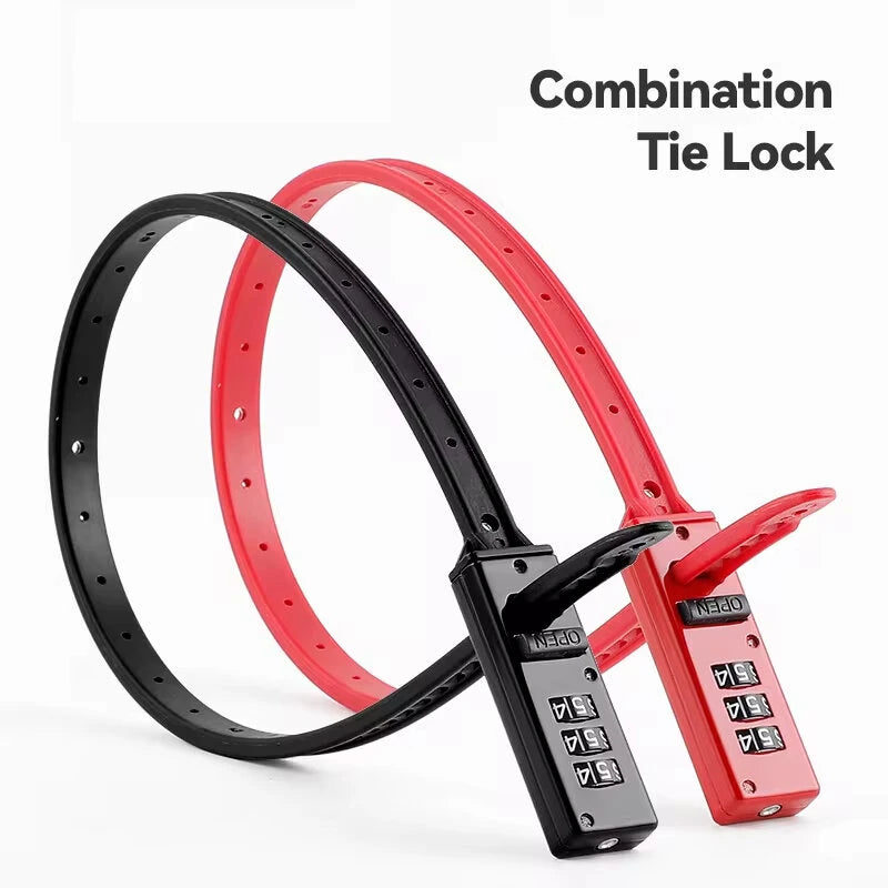 XANES 3-Digit Portable Bike Lock Cable Tie Combination Lock Bicycle Helmet Password Lock Anti-Theft Keyless Lock for Cycling