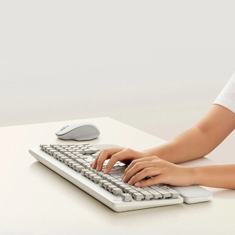 Xiaomi 108-Keys Wireless Keyboard and Mouse Set with Palm Rest 2.4G Wireless Keyboards and 1200DPI Ergonomics Mouse Combo