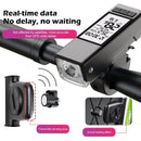 3 in 1 450Lm Brightness Wireless Bike Headlight 2000mAh Battery Type-C 3 Light Modes Smart Speedometer with 120db Horn for Night Cycling