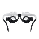 Headband Head-Mounted Repair LED Lamp Light Magnifying Glass Magnifier Loupe