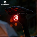 ROCKBROS Q2 MAX Bike Taillight 400mAh USB-C Rechargeable Waterproof Auto Brake Rear Light for Night Riding Safety