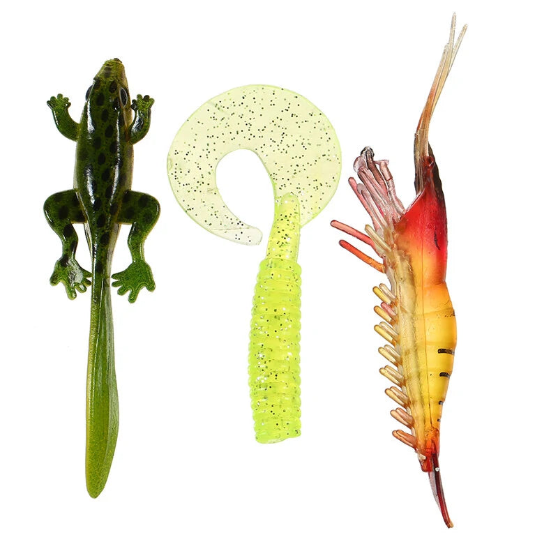 ZANLURE 106pcs All Depth Mixed Fishing Lure Sets Hard Baits/Soft Lures Artificial Bait With Box