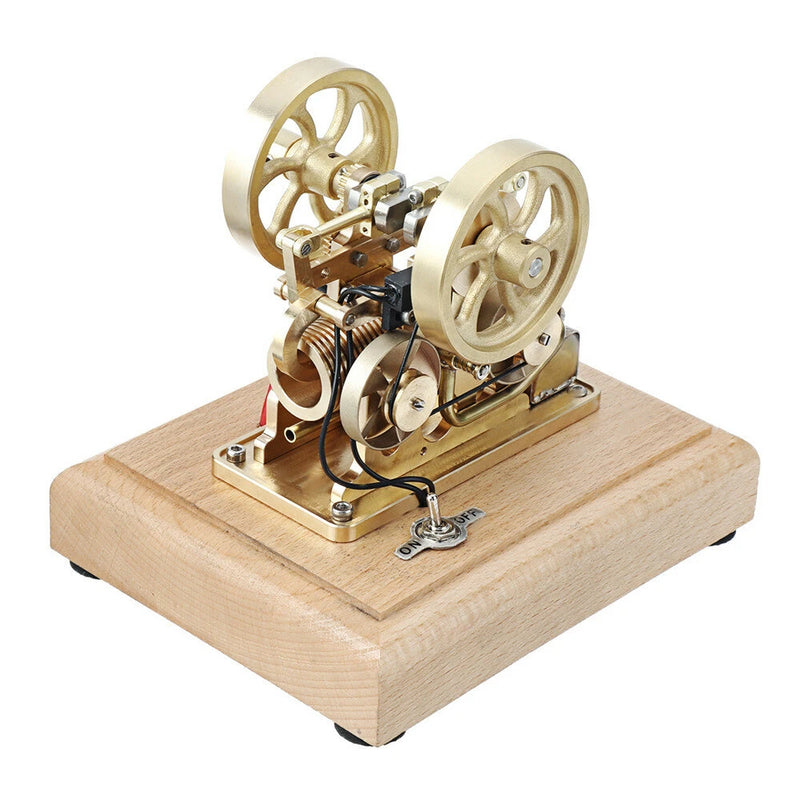 Eachine EM1 Micro ICE Internal Combustion Engine Model Brass Double Piston Complete STEM Engine Science Education Toys Collection Gifts