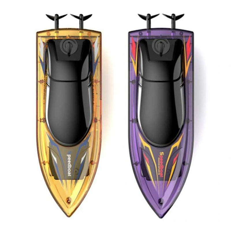 JJRC S13 RTR 2.4G RC Boat LED Light Capsized Reset High Speed Racing Waterproof Ship Vehicles Models Toys