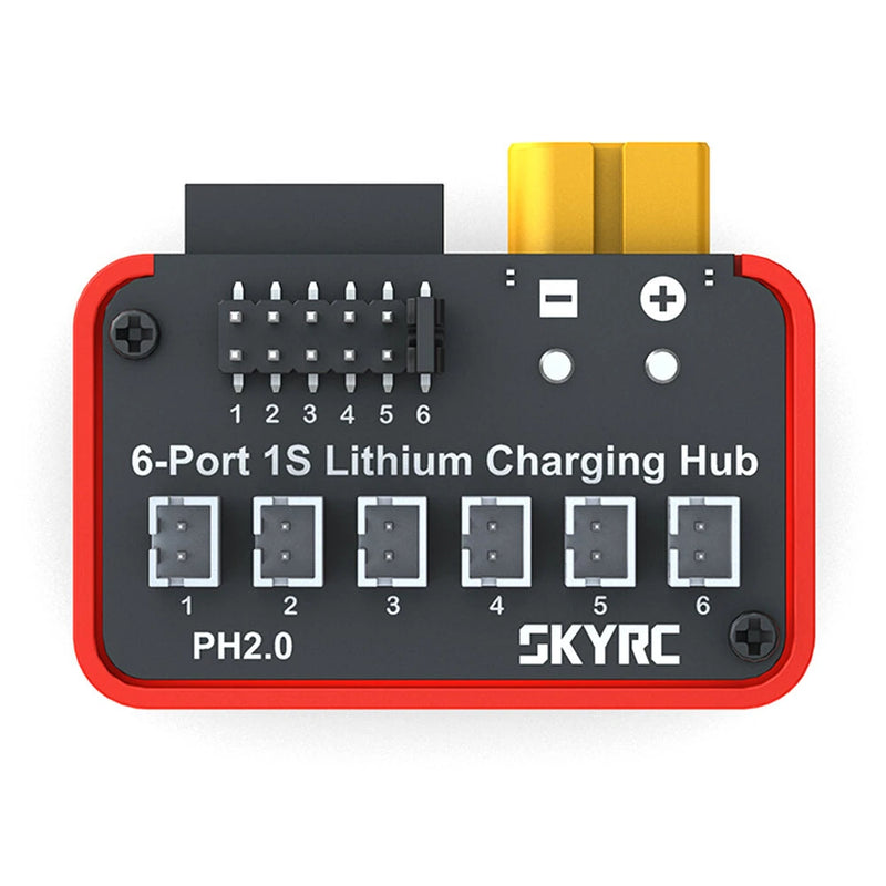 SkyRC OSH 6-Port PH2.0 / BT2.0 1S LiPo LiFe Li-ion LiHV Battery Charging Hub Adapter Plate Support B6neo B6ACneo B6neo+ B6neo 2 Charger