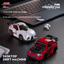 WHOOSH S6 RTR 1/43 2.4G 4WD for TOYOTA for Supra GT4 for Mitsubishi Evo 4 Officially Licensed Mini Q Drift RC Car Remote Control Race LED Light High-Speed Motor On-Road Racing Vehicle Model Boys Gifts Toys