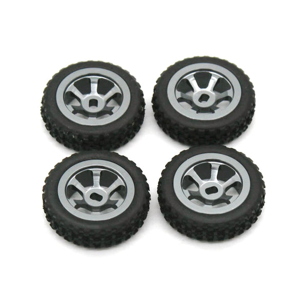 4Pcs 1/28 Metal Rally Tire for Wltoys 284131 K989 K979 RC Car Vehicle Models Parts