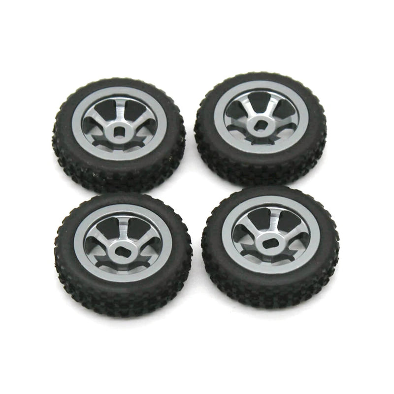 4Pcs 1/28 Metal Rally Tire for Wltoys 284131 K989 K979 RC Car Vehicle Models Parts