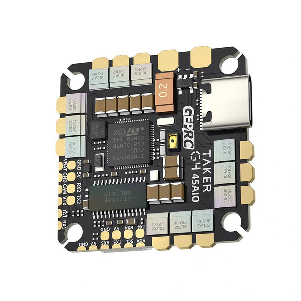9g 25.5x25.5mm GEPRC GTAKER G4 45A AIO Flight Controller OSD Integrated with 45A 4in1 Brushless ESC 3-6S Support DShot600 for FPV RC Racing Drone