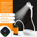 4800mAh Portable Outdoor Camping Electric Shower IPX7 Waterproof with Digital Display Electric Shower Pump for Hiking Travel Beach Pet Watering