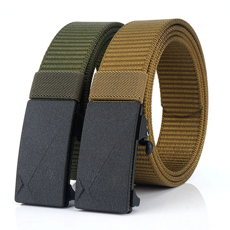 ENNIU 125cm Men's Tactical Nylon Belt Adjustable Wear-resistant  Elastic Waist Belt Buckle Belt Casual Sports Belts