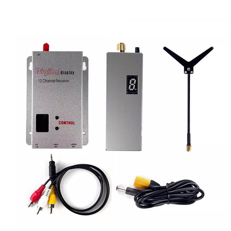1.2GHz 1.3GHz 1.6W 8CH VTX-1G3SE FPV Transmitter VRX-1G3-V2 FPV Receiver Module Set for FPV Drone 5KM Long Range Voyage FPV Racing Drone