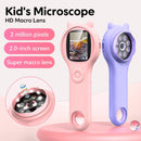 600mAh 500X Children's HD IPS Microscope Plant Specimen Magnifier Portable Microscope for Children Aged 8-12