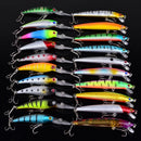 ZANLURE 20pcs Set 3D Eyes Bass Shape Fishing Crankbait Kit Hard Lures Freshwater Saltwater Japan Sea Fishing Lures