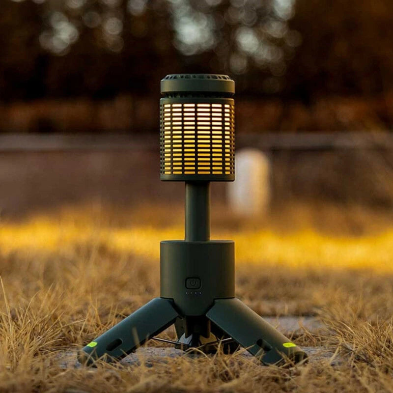Bikight Height Adjustable Tripod Stand Camping Lamp Foldable Portable Telescopic Lanterns Built-in 10000mAh USB-C Rechargeable Waterproof Outdoor Magnetic Lamp Mood Light