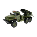 WPL B36-2 1/16 2.4G 6WD RTR Rc Car Hail Rocket Launcher BM-21 Military Truck Rock Crawler Vehicle Models Toy Proportional Control